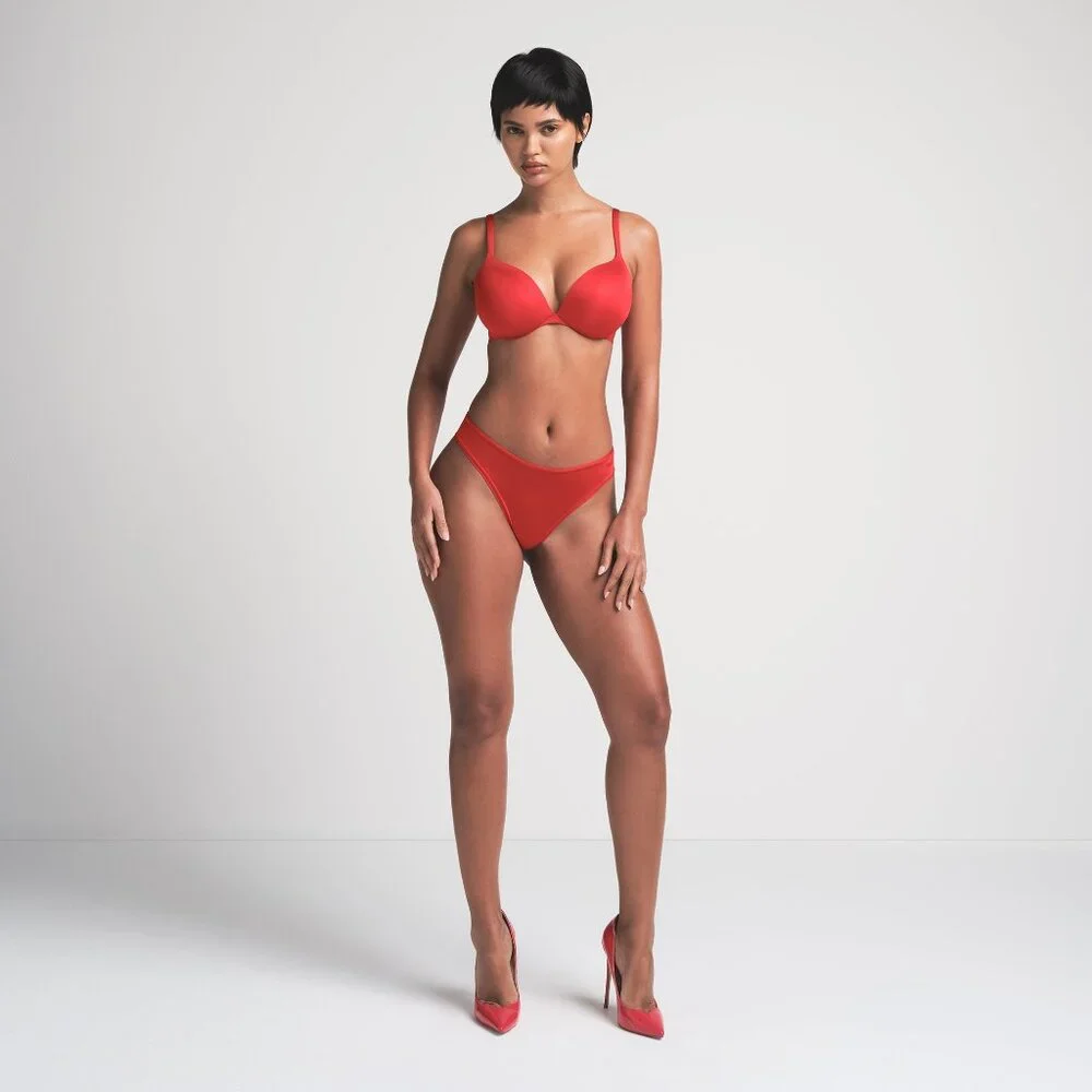 SKIMS Ultimate Teardrop Push-Up Bra Limited Edition Cayenne Red Color (NWT) - Picture 4 of 4